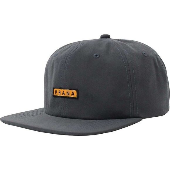 PrAna Gazin Patch Snapback Hat One Size Charcoal PrAna - Picture 1 of 5